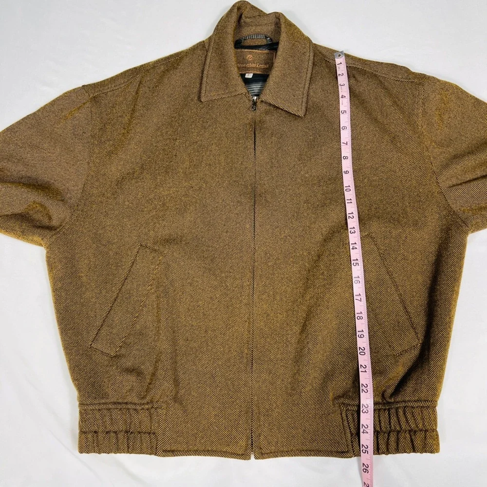 Ermenegildo Zegna 100% Cashmere Bomber Jacket Brown Zip Up Mens 50 US Medium